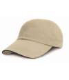 RC24P Low Profile Heavy Brushed Cotton Cap With Sandwich Peak Natural / Navy colour image
